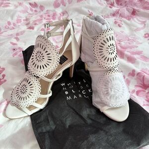 White House Black Market Sarai mandala strappy heeled sandals